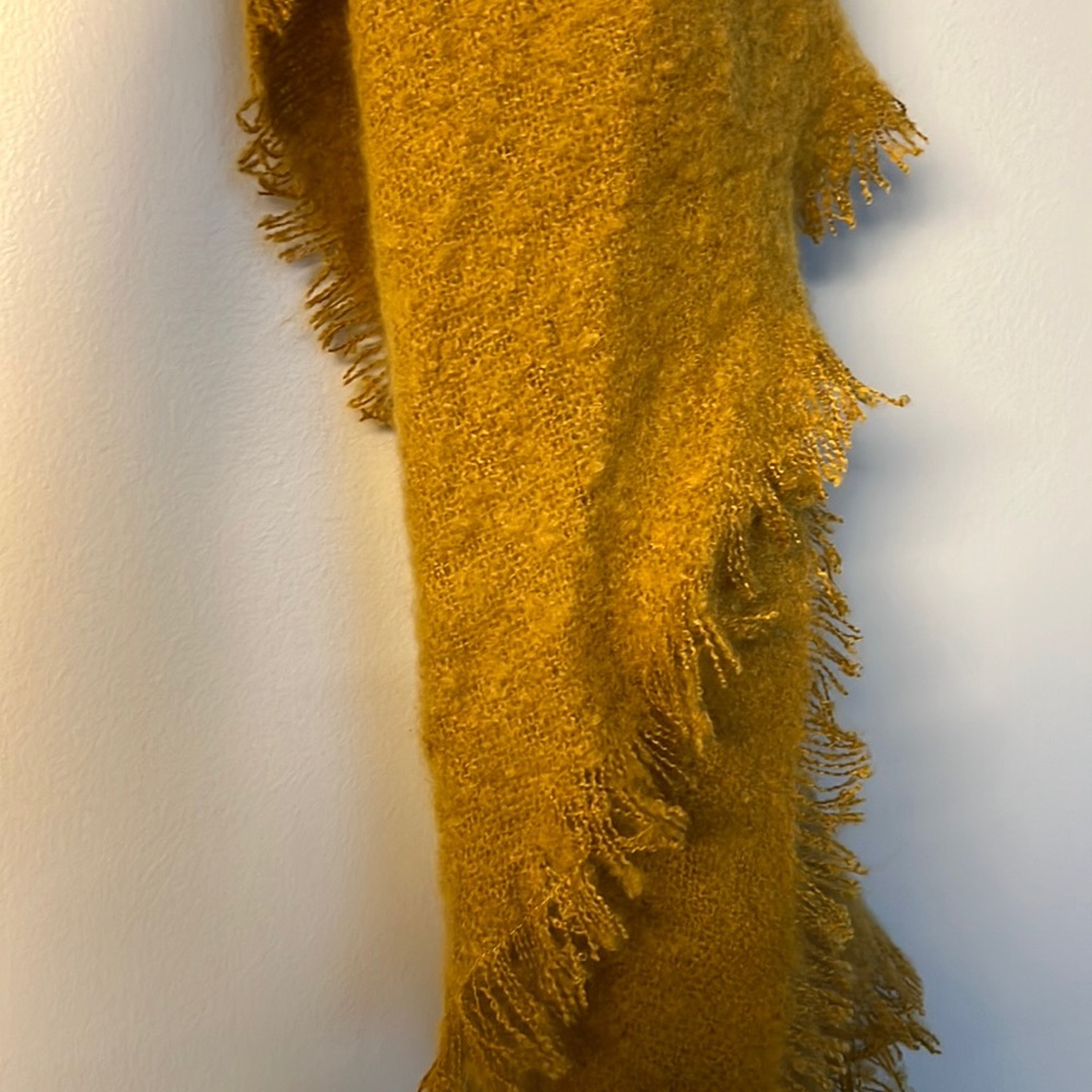 New Anthropologie scarf in muted yellow